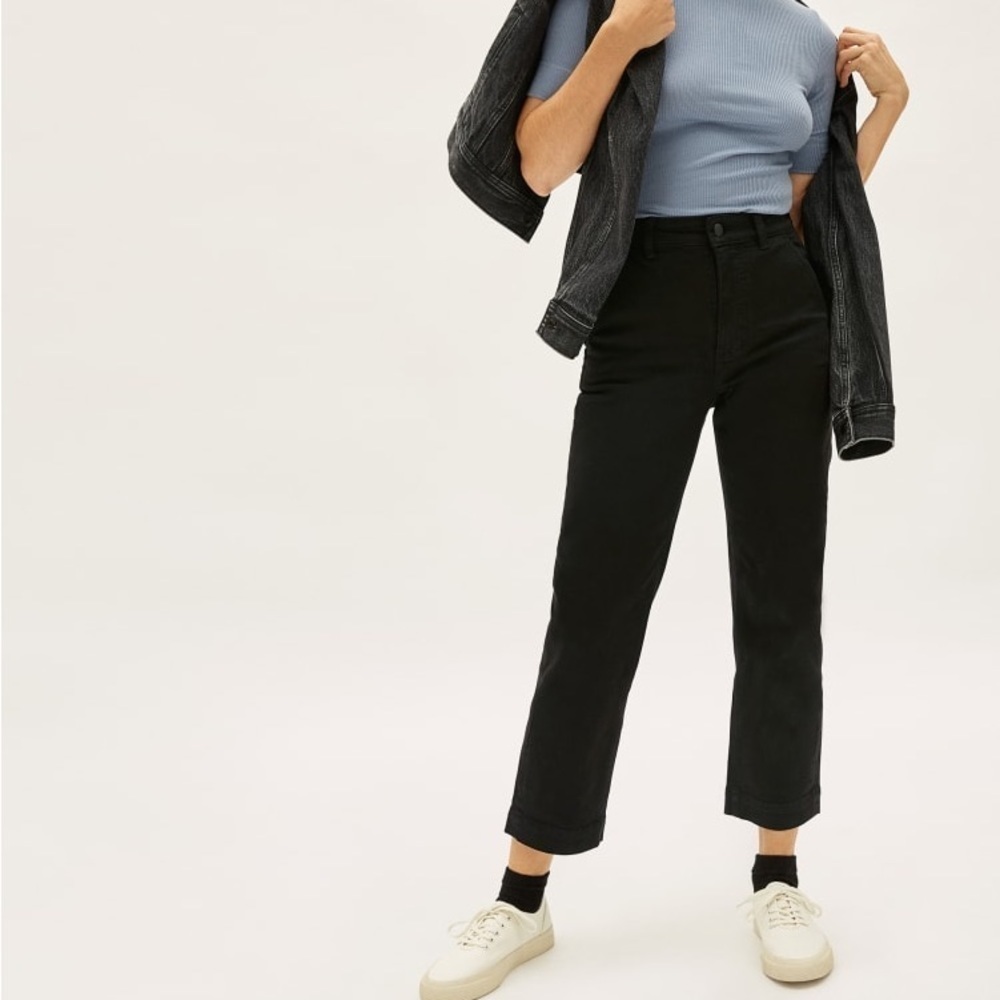 EVERLANE The Straight-Leg Crop, Sz0, NWOT - Picture 1 of 6